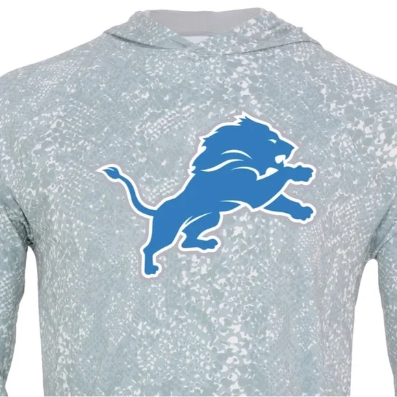 NWT [Zubaz] Detroit Lions NFL Lightweight Performance Pullover Grey Mens Large - Picture 3 of 8